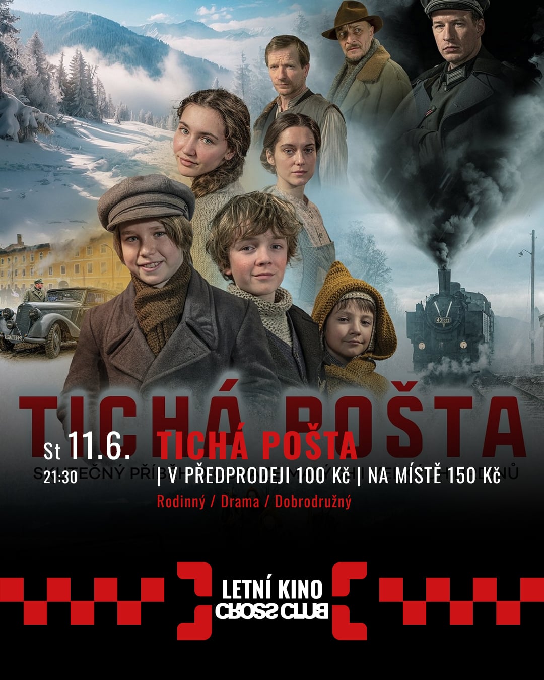 Letní kino před klubem Cross - Tichá Pošta